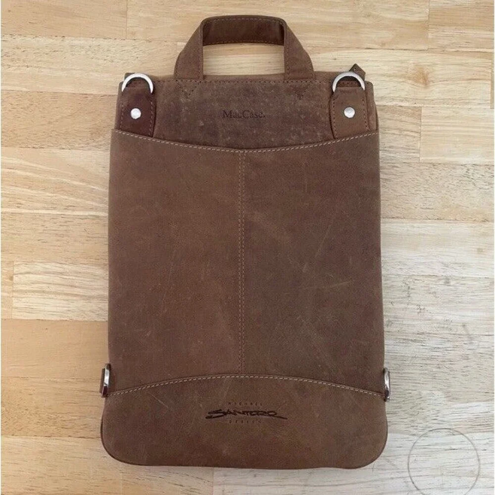 SANTORO Michael Designs The Flight Jacket iPad Mac Case Brown Leather NO STRAPS